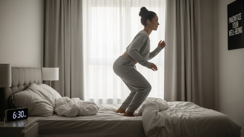 Gentle movement before stretching can feel safer than stretching right after waking up