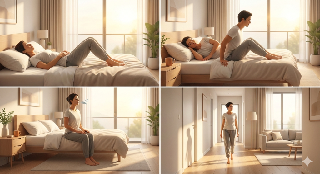4 step morning back pain routine after waking up