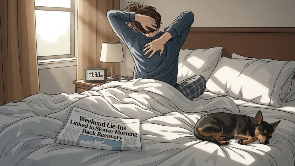 Weekend sleeping in linked to slower morning back recovery
