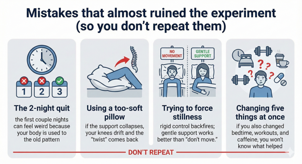 Mistakes that almost ruined the experiment
