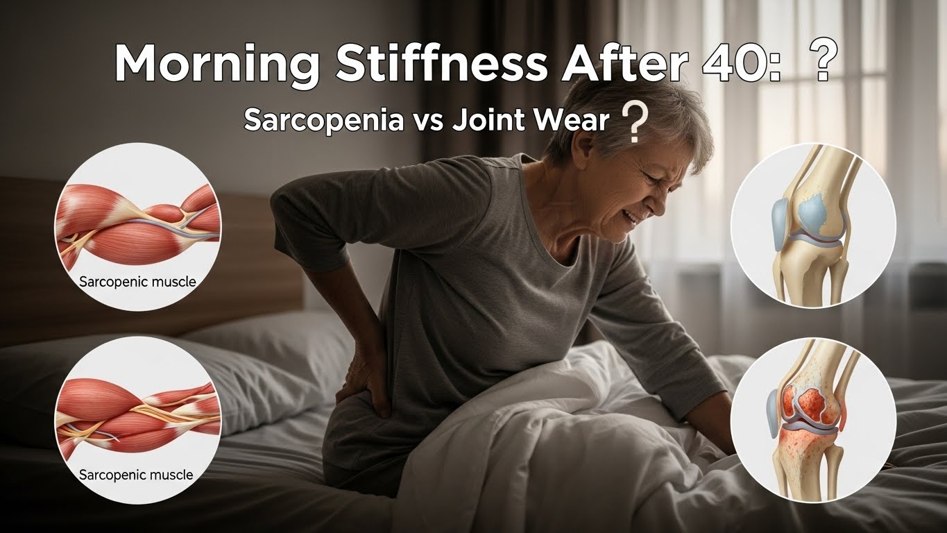 Morning stiffness after 40 sarcopenia vs joint wear