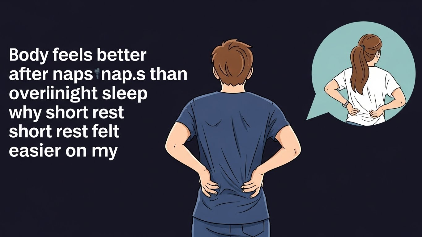 body feels better after naps than overnight sleep why short rest felt easier on my back