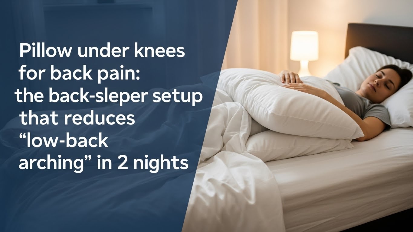 pillow under knees for back pain the back-sleeper setup that reduces “low-back arching” in 2 nights